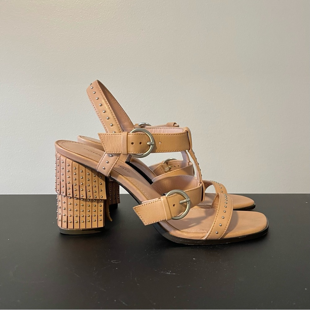 Donald Pliner Fringe/studded heels